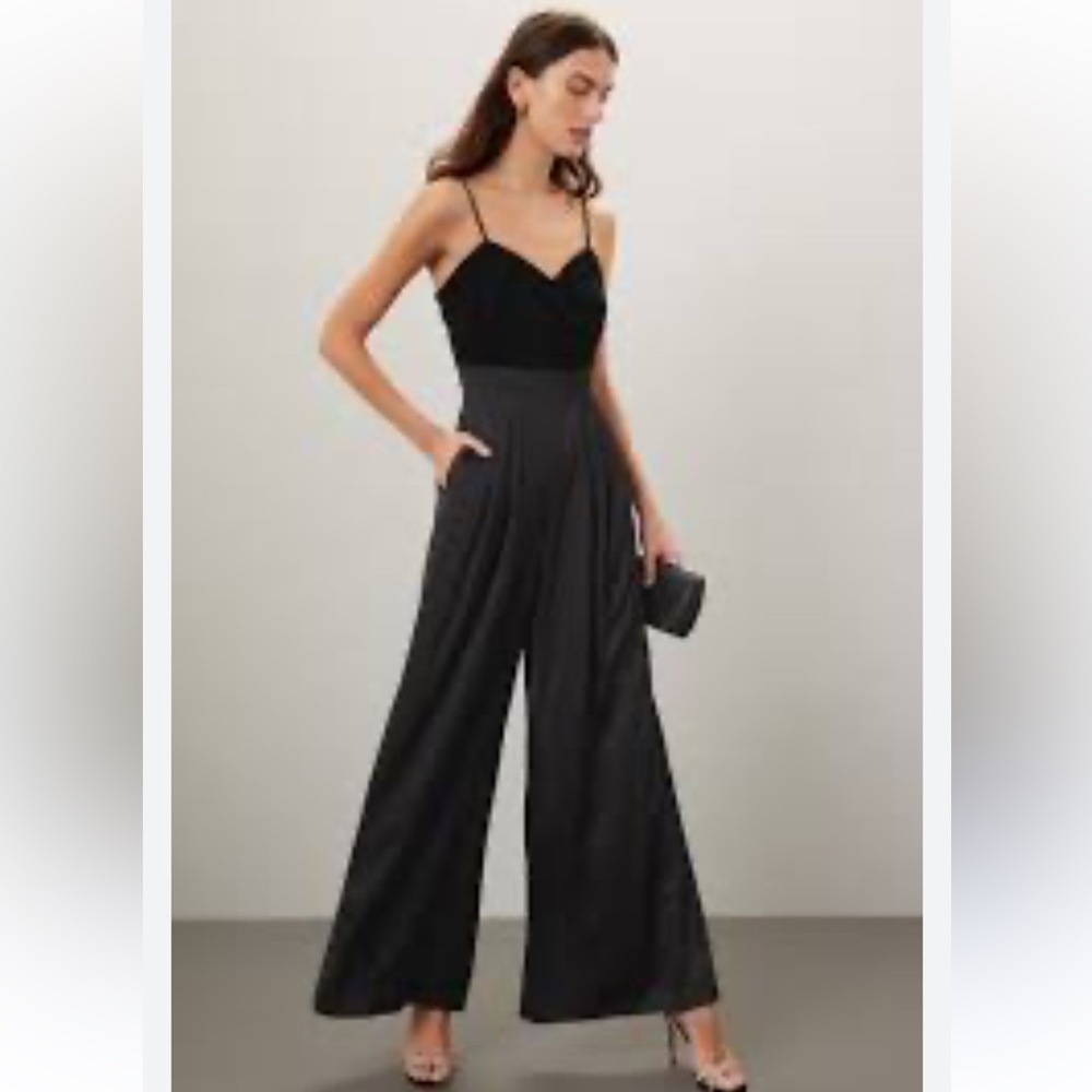 NWT Liv Foster Velvet Jumpsuit - Picture 8 of 9